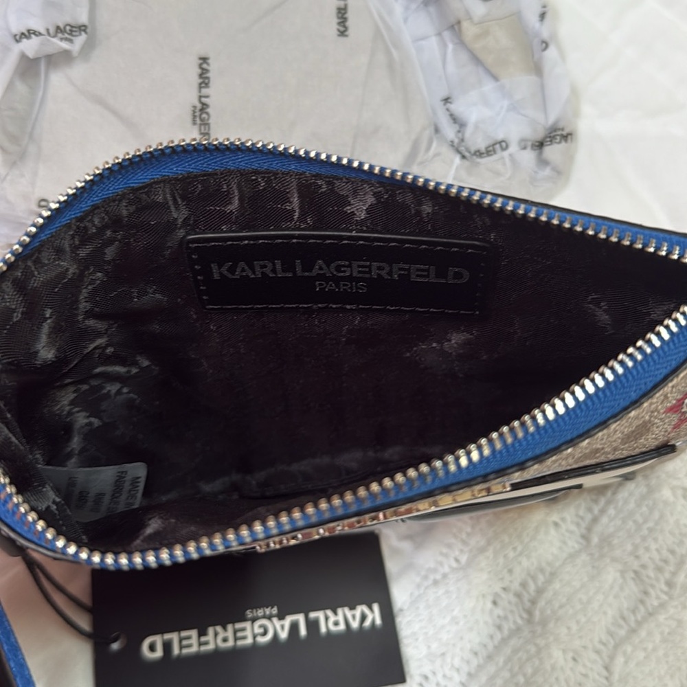 Karl Lagerfeld Paris Maybelle SLG Zip Wristlet - Picture 11 of 13